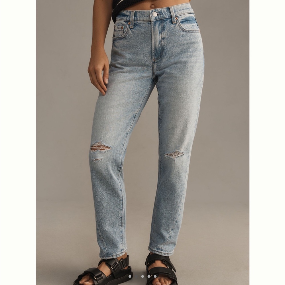Pilstola Riley High-Rise Boyfriend Jeans Anthropologie NEW Blue Denim